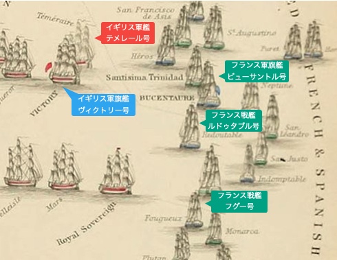 トラファルガーの海戦図詳細
